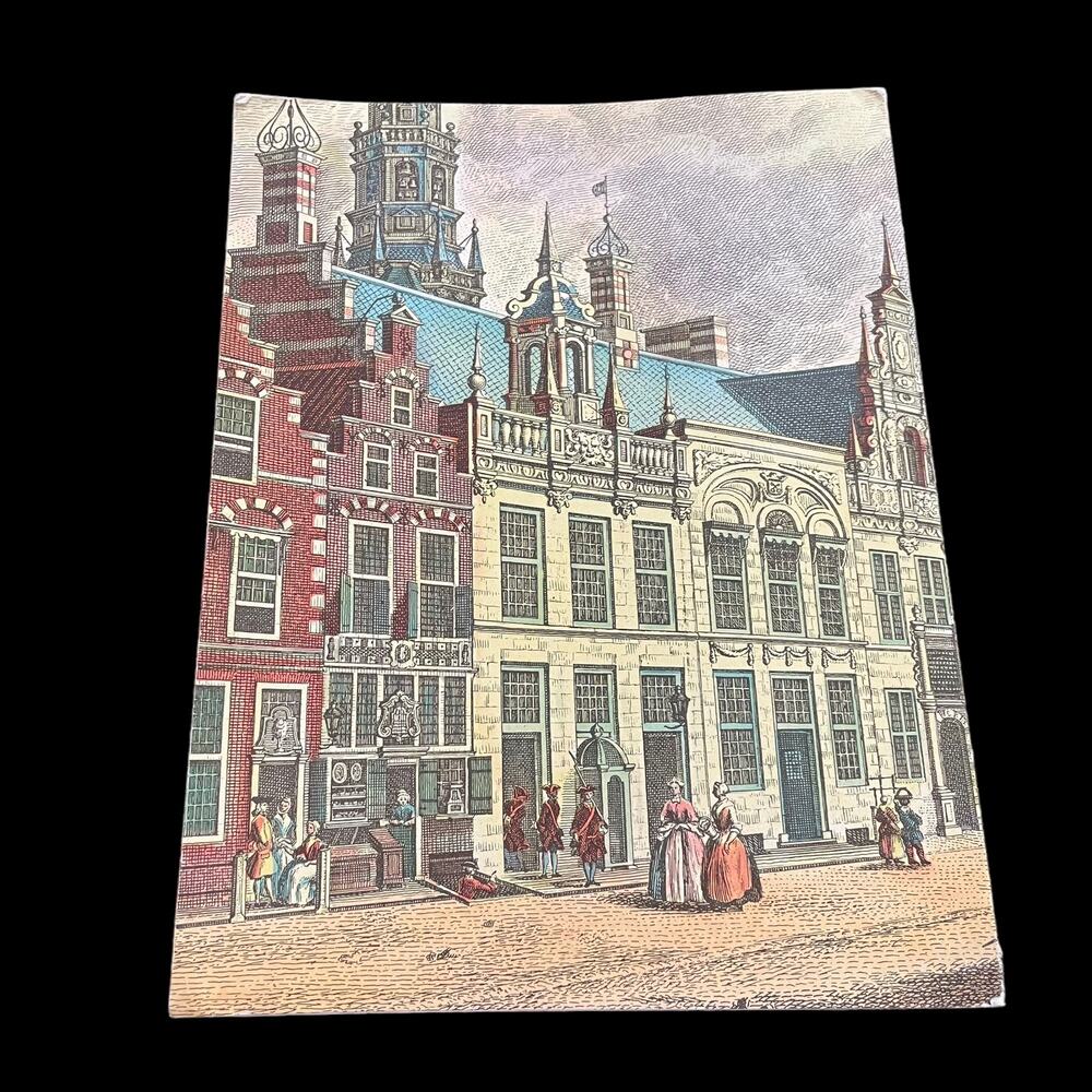 Vintage KLM Airlines Flight Menu New York to London May 1960 Artwork Leyden FLAW